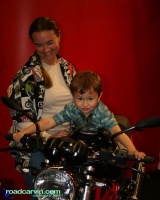 Happy Kid on a 2008 Ducati SportClassic GT: Mom's happy too!